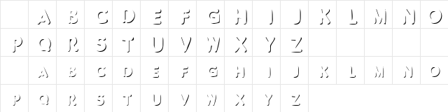 Shadow Land Normal  glyph index