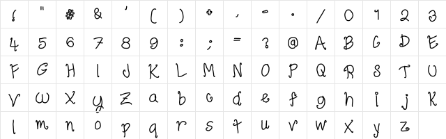 elegantly simple Medium  glyph index