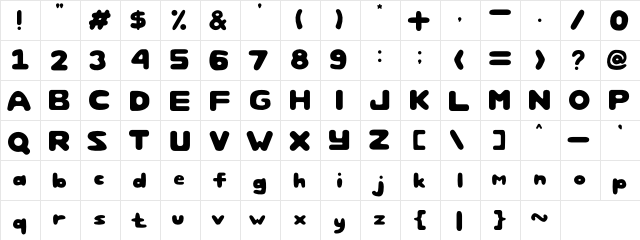 Are You Kitten Me Regular  glyph index