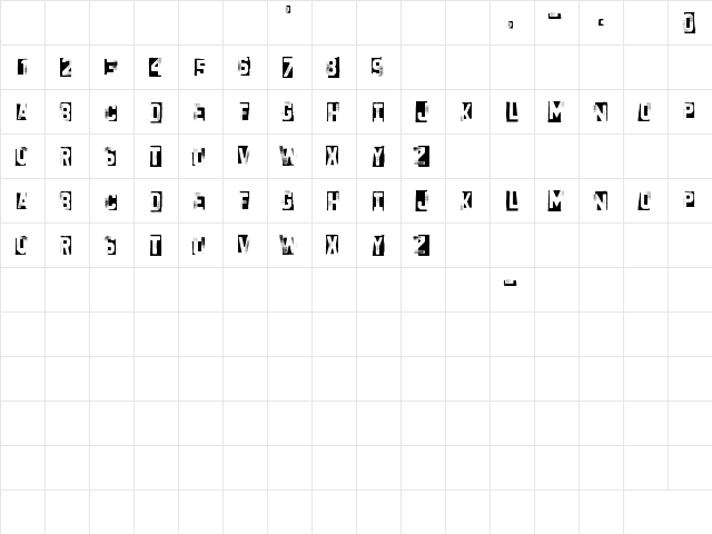 Dixociative Regular  glyph index