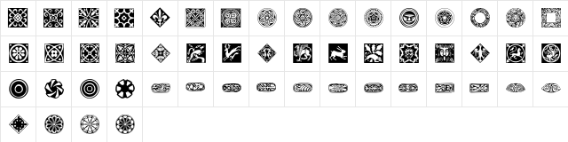 Emblem Regular  glyph index