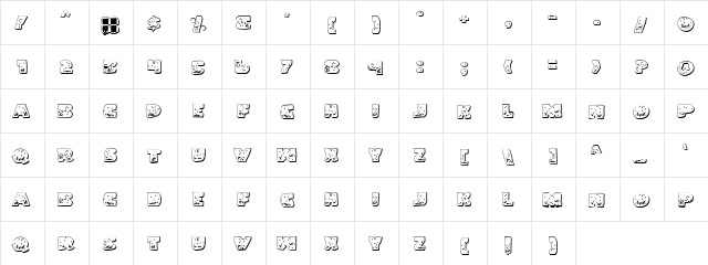 Land Shark Outline Grunge Outline Grunge  glyph index