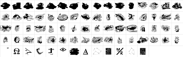 WetWorld Regular  glyph index