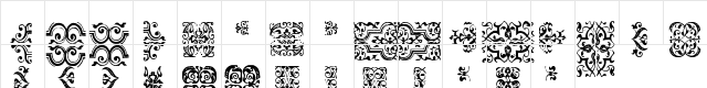 IM FELL FLOWERS 1 Regular  glyph index