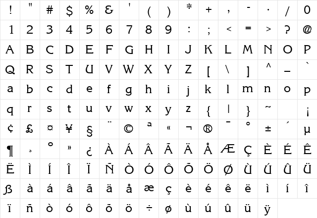 KarlaJohnson5 RegularSH  glyph index