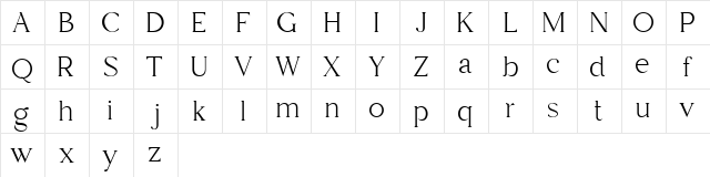 Wondar Quason Free Regular  glyph index