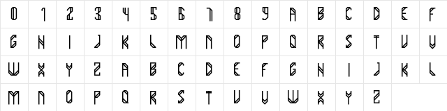 Yuma Regular  glyph index