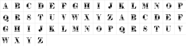 Tendrils Regular  glyph index