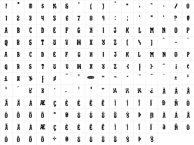 Black Gunk Expanded Expanded  glyph index