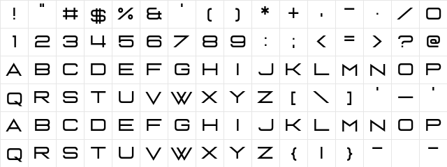 Nobody Talks Regular  glyph index