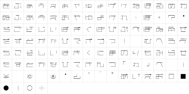 AstraHfsb07LightT Regular  glyph index