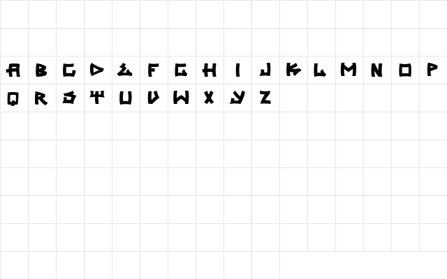 trasher 2  glyph index