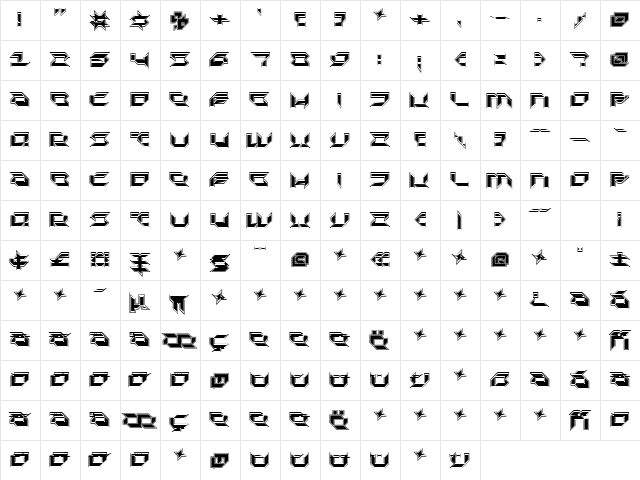 Pluranon Pro  glyph index