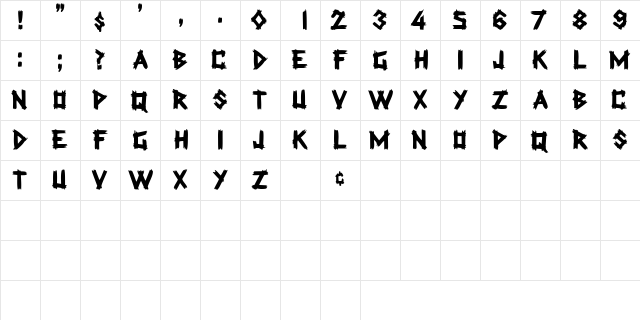 AnticCapsSSK Regular  glyph index