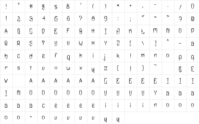 MarkerNo3HUN Regular  glyph index