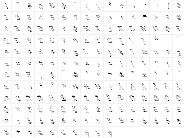 FZ ROMAN 28 HOLLOW LEFTY Normal  glyph index