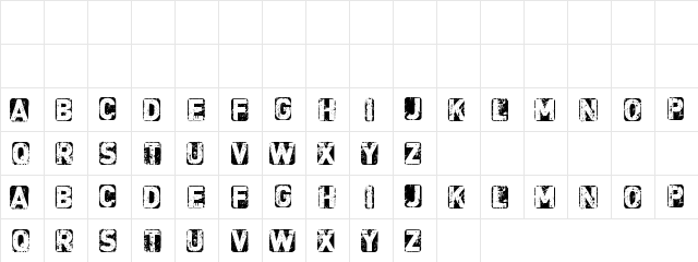 CF Punk is not Dead Regular  glyph index