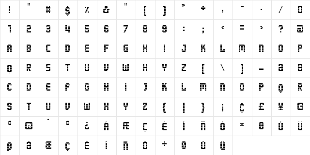 zeelandia lnd eYe/FS Regular  glyph index