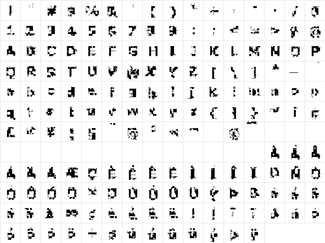 Rumpnisse Regular  glyph index