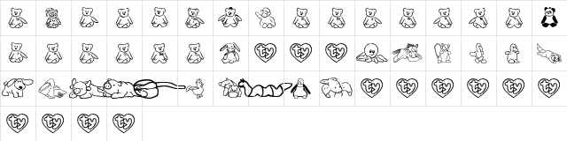 FL Scrappy Beans Regular  glyph index