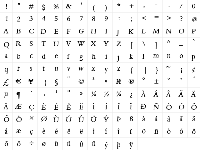 BemBolz Regular  glyph index