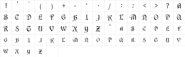 MondouiSCapsSSK Regular  glyph index