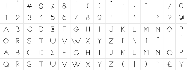 Heimdal Normal  glyph index