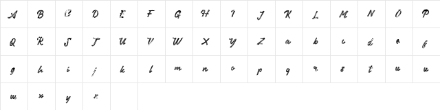 Paraf Regular  glyph index
