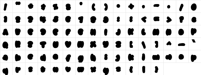Monkey & Banana Base Regular  glyph index