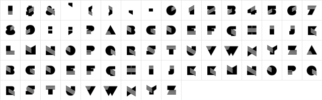 Grannis Regular  glyph index