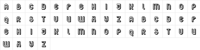 Pancake Extravagant Regular  glyph index