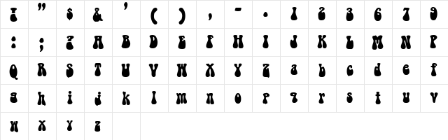 Zechin Normal  glyph index