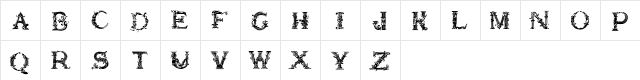 British Museum 1490 Regular  glyph index