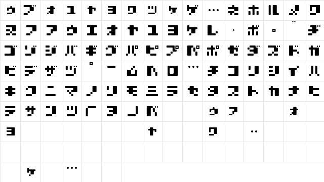 MOOKANA Regular  glyph index
