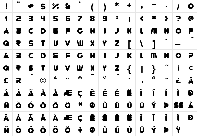 You're Gone Regular  glyph index