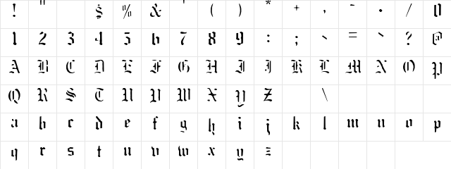 Aggarwal Regular  glyph index