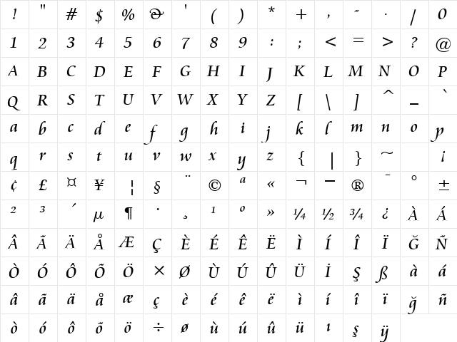 00629 Regular  glyph index