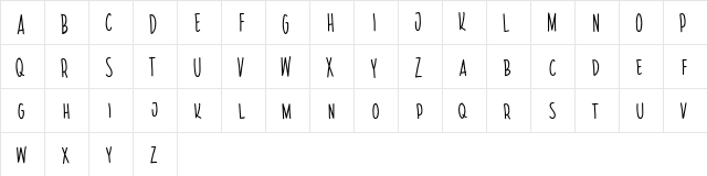GOLDSTEP FREE Regular  glyph index