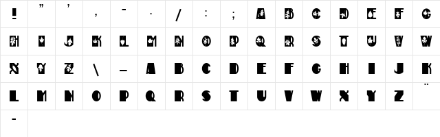 Autumn Deco Regular  glyph index