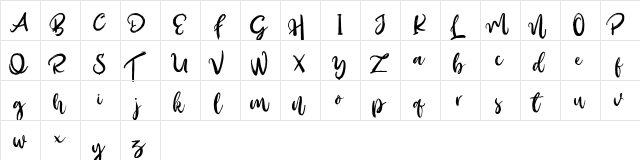 Outistyle Free Personal Use Regular  glyph index