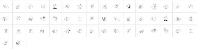 AbecedarianZoo Regular  glyph index