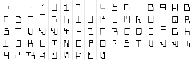 GenotypiPrototype Regular  glyph index