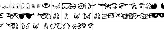 IdentAKitEyes Regular  glyph index