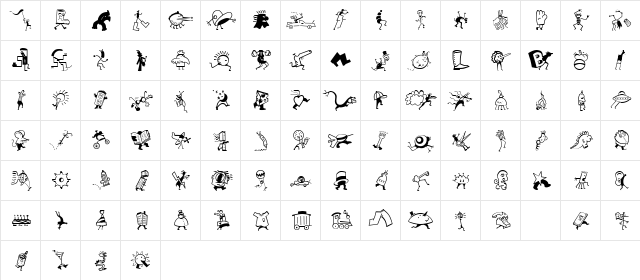 Mini Pics Mardi Gras Hip Regular  glyph index