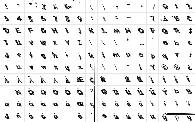 FZ JAZZY 32 CRACKED LEFTY Normal  glyph index
