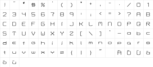 Fontmaker's Choice Regular  glyph index