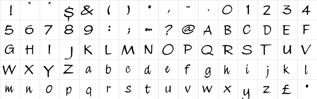 KedzieLiteDNA Regular  glyph index