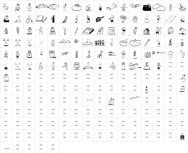 DF Well Beings Plain  glyph index