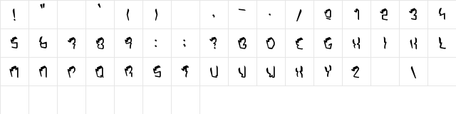 OCTOPUS ORBIT Regular  glyph index