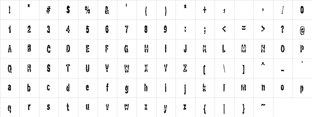Barghavi Regular  glyph index
